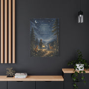 Joshua 1:9 Courage Night Path Scripture Wall Art & Canvas Print