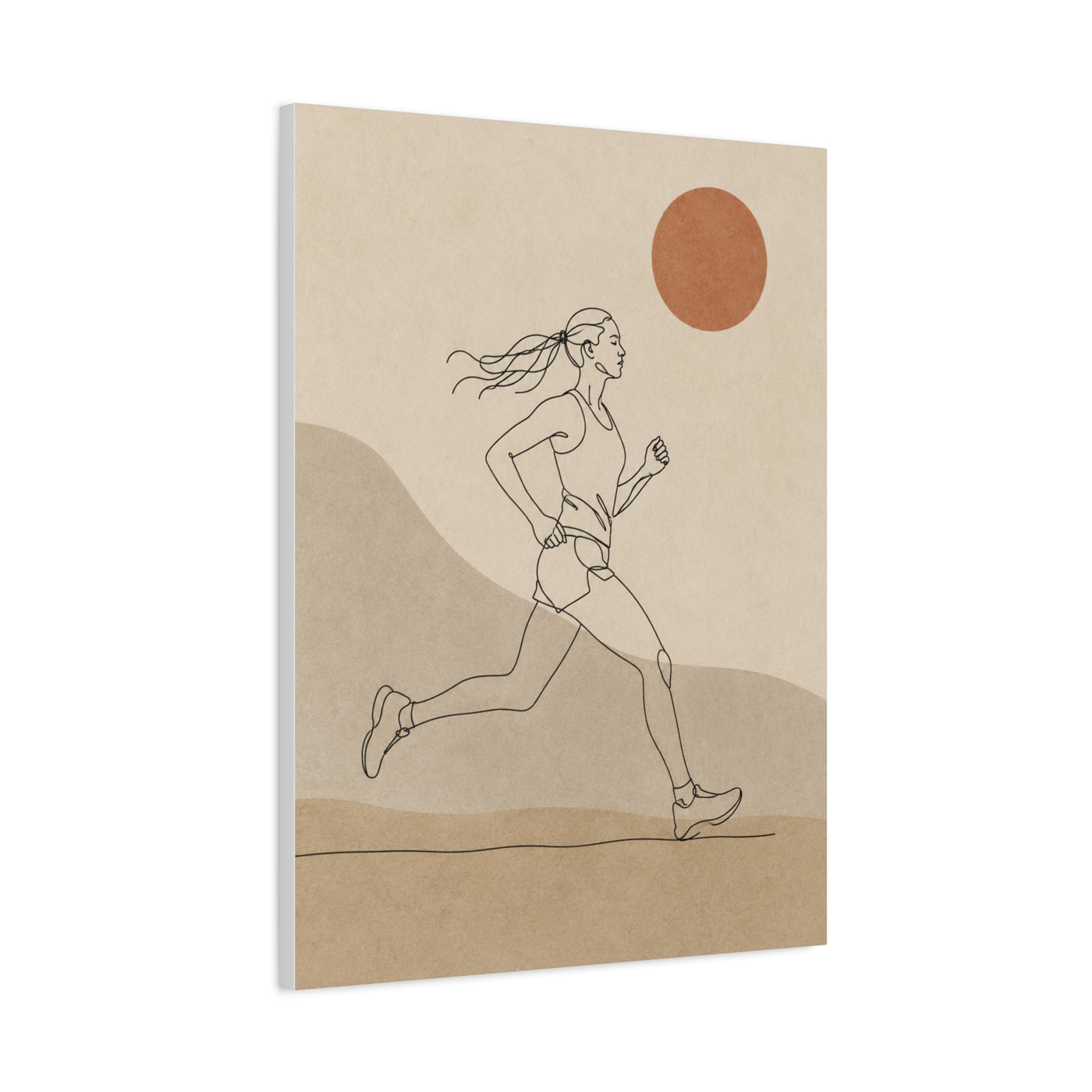 Scandinavian Runner Line Art Sports Wall Art & Canvas Print