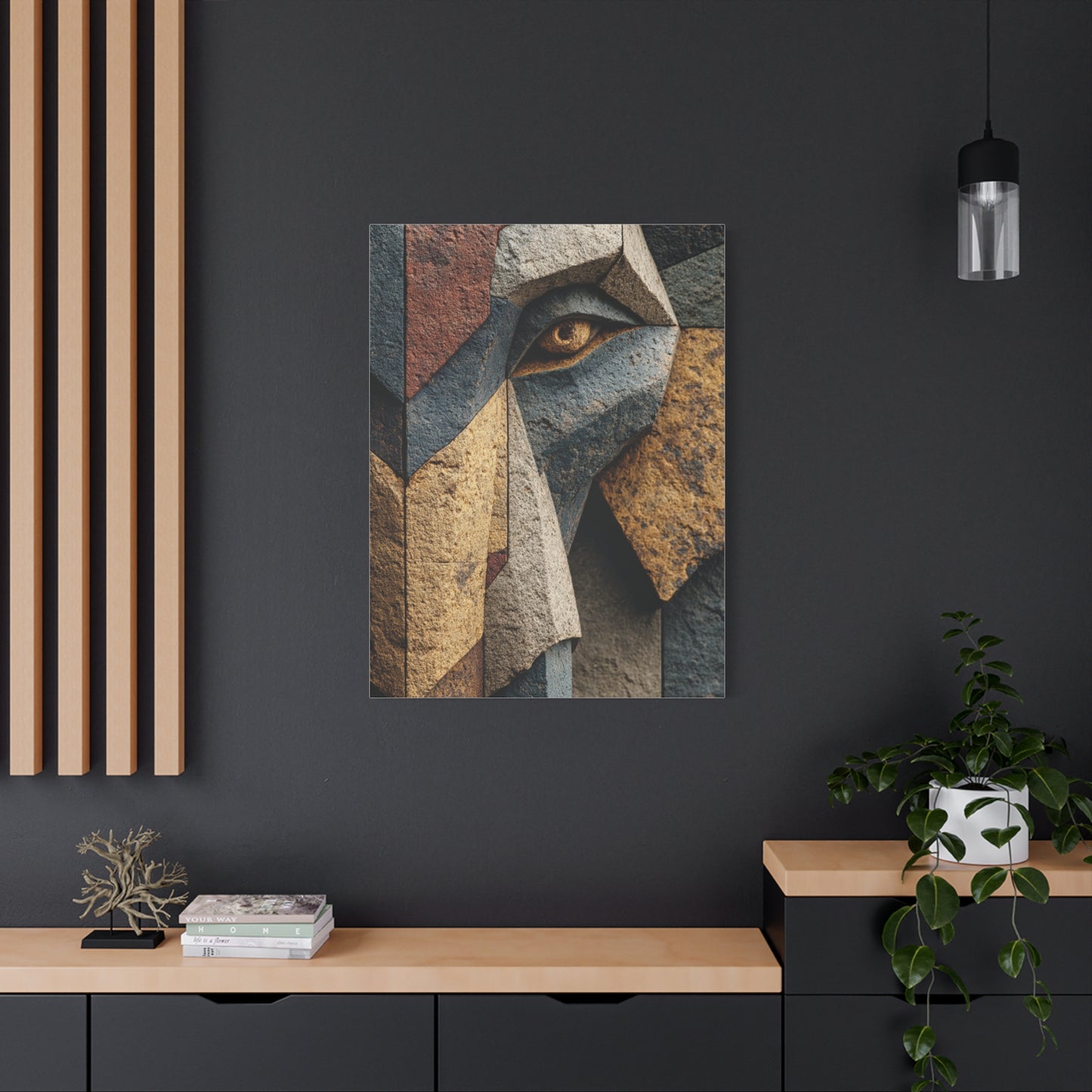 Geometric Elephant Faceted Portrait Wall Art & Canvas Print