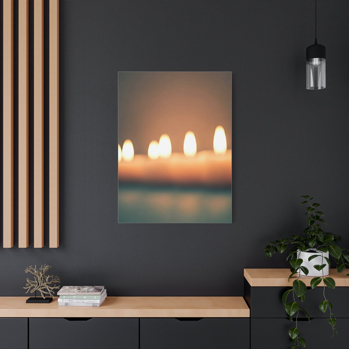 Warm Candlelight Glow Minimal Art Wall Art & Canvas Prints