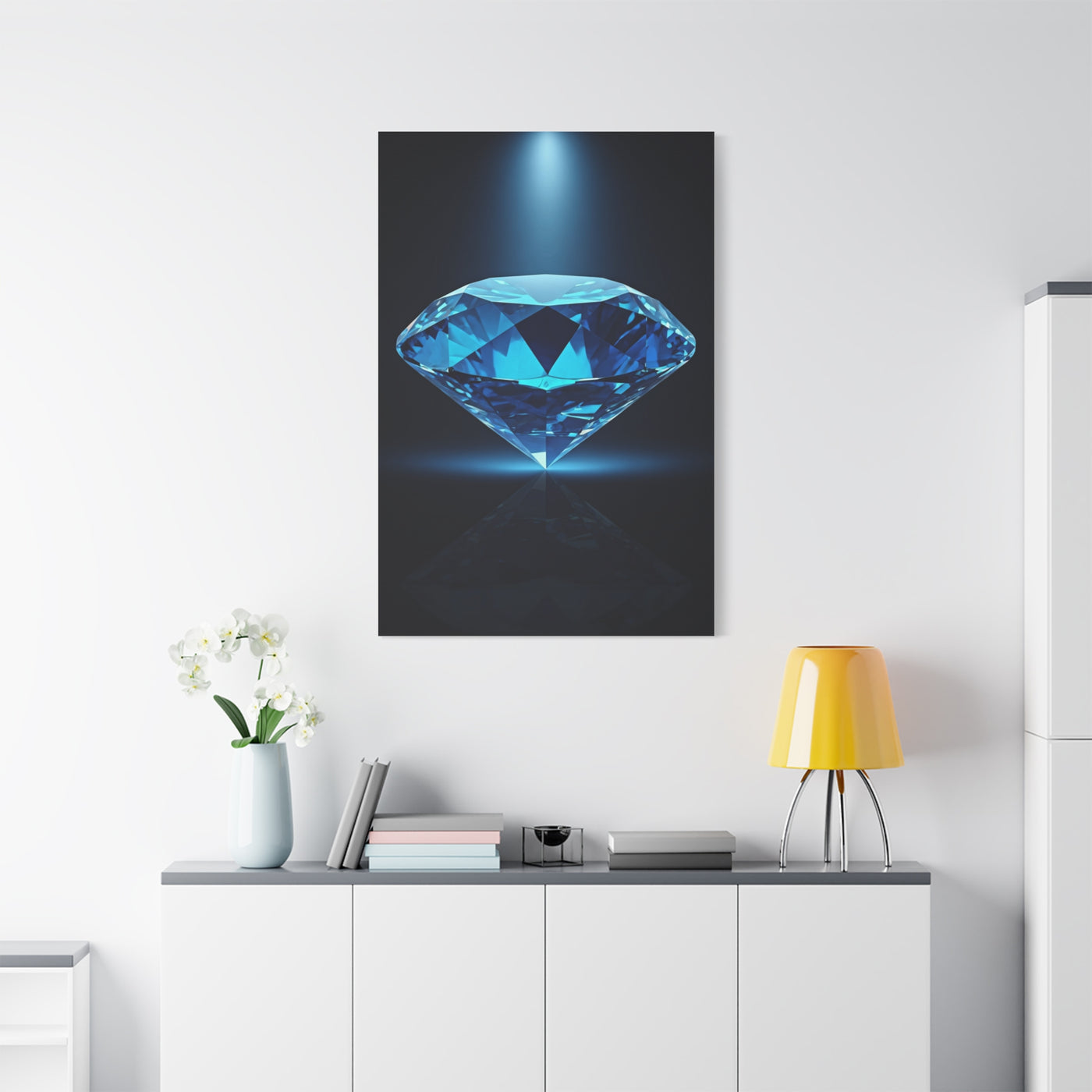 Blue Diamond Reflection Wall Art & Canvas Prints