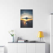 Golden Runway Takeoff Jet Wall Art & Canvas Prints