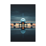 Runway Jet Reflection Wall Art & Canvas Prints