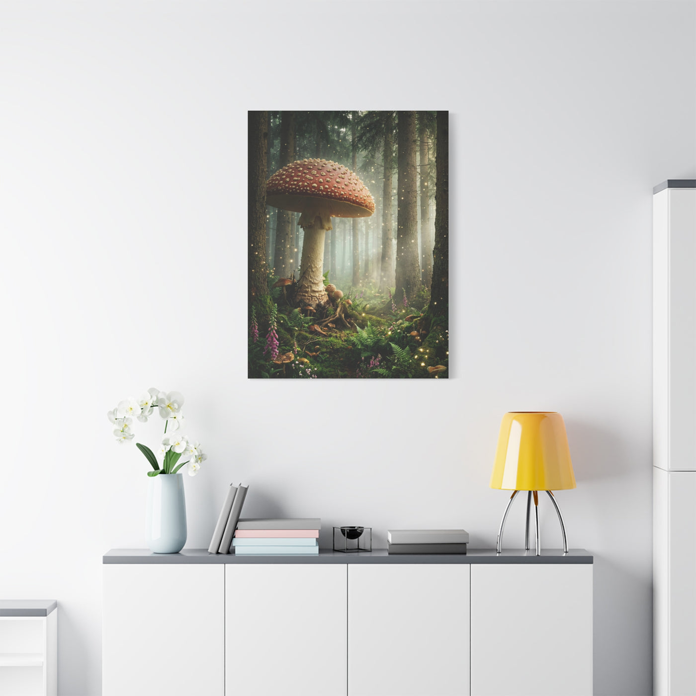 Enchanted Giant Amanita Forest Wall Art & Canvas Print