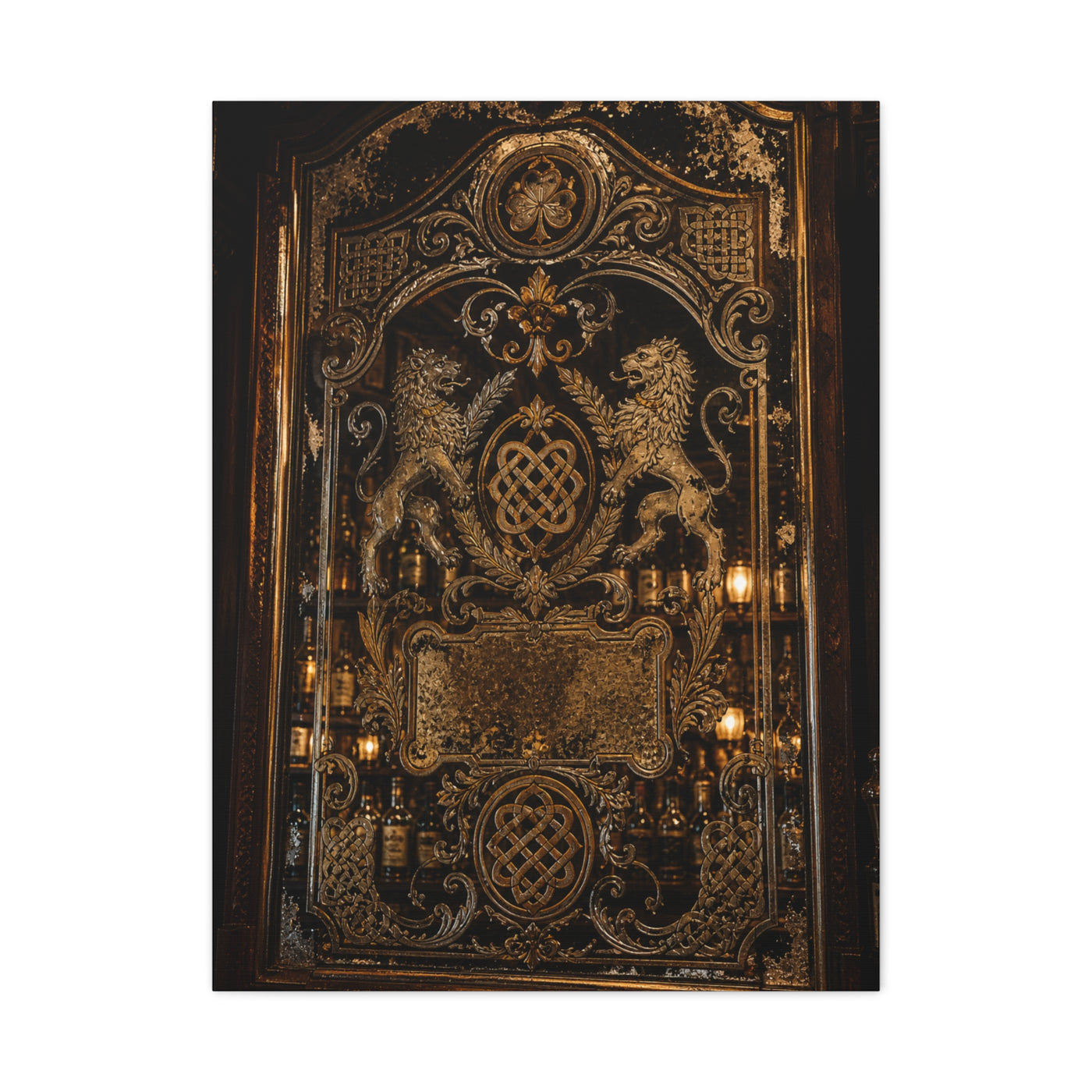 Victorian Ornate Bar Mirror Wall Art & Canvas Print
