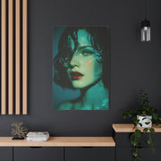 Wet Hair Glass Orb Portrait Wall Art & Canvas Print