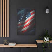 Stormlit American Flag Strength Wall Art & Canvas Prints