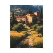 Tuscan Countryside Villa Path Wall Art & Canvas Print