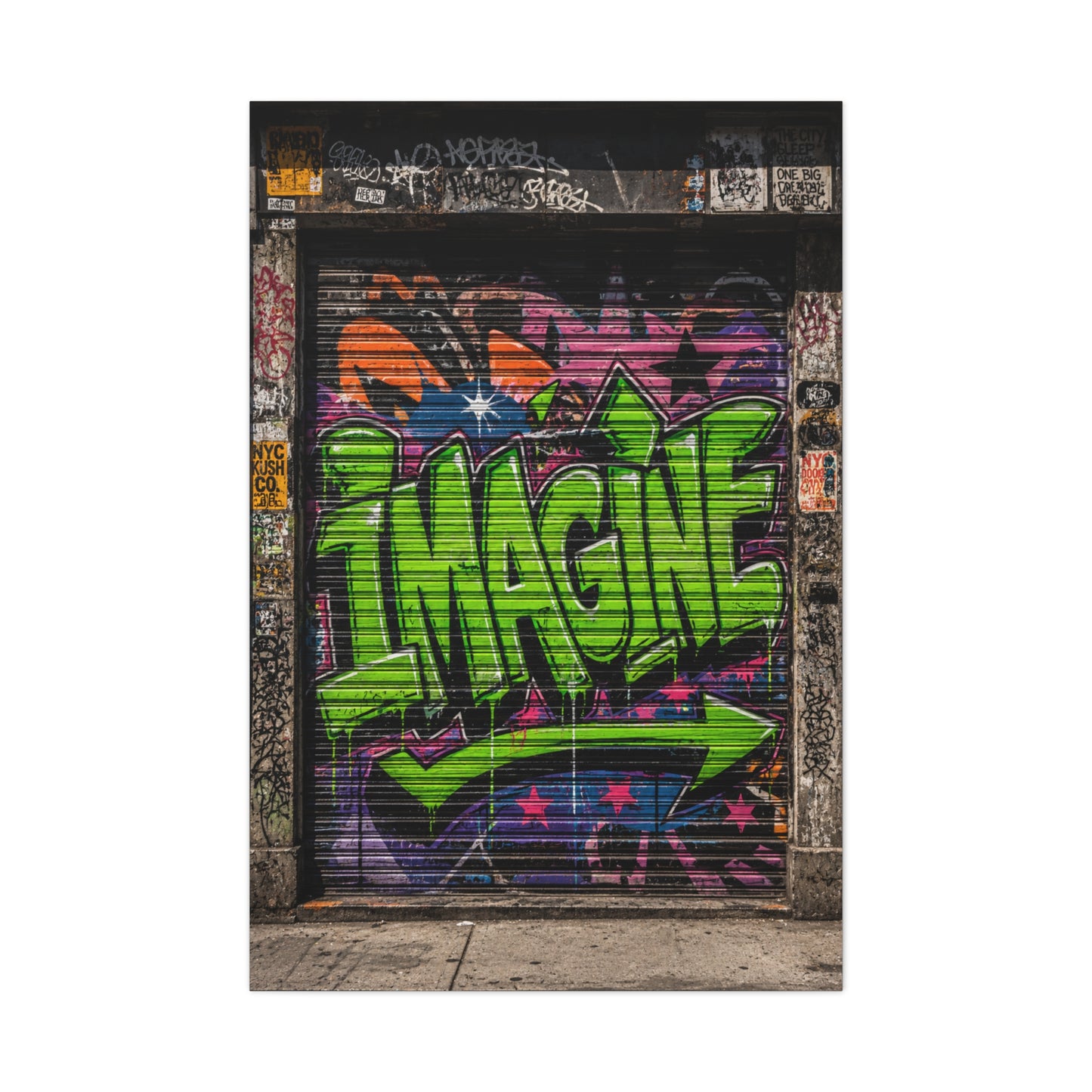 Urban Graffiti Statement Door Street Wall Art & Canvas Print