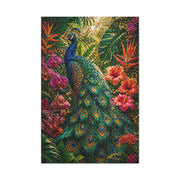 Tropical Maximalist Peacock Jungle Wall Art & Canvas Print