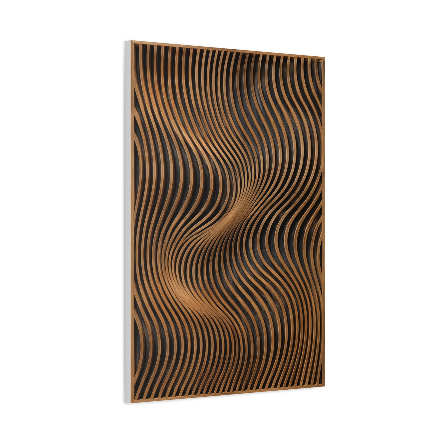 Minimal Slatted Wave Flow Panel Wall Art & Canvas Print