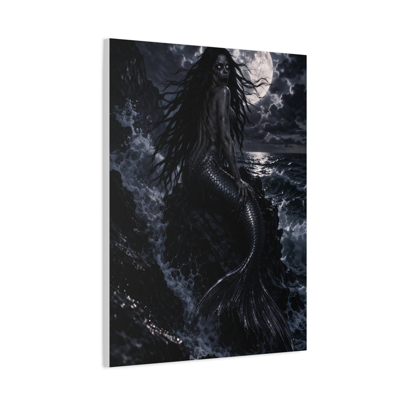 Moonlit Gothic Siren Darkness Wall Art & Canvas Print