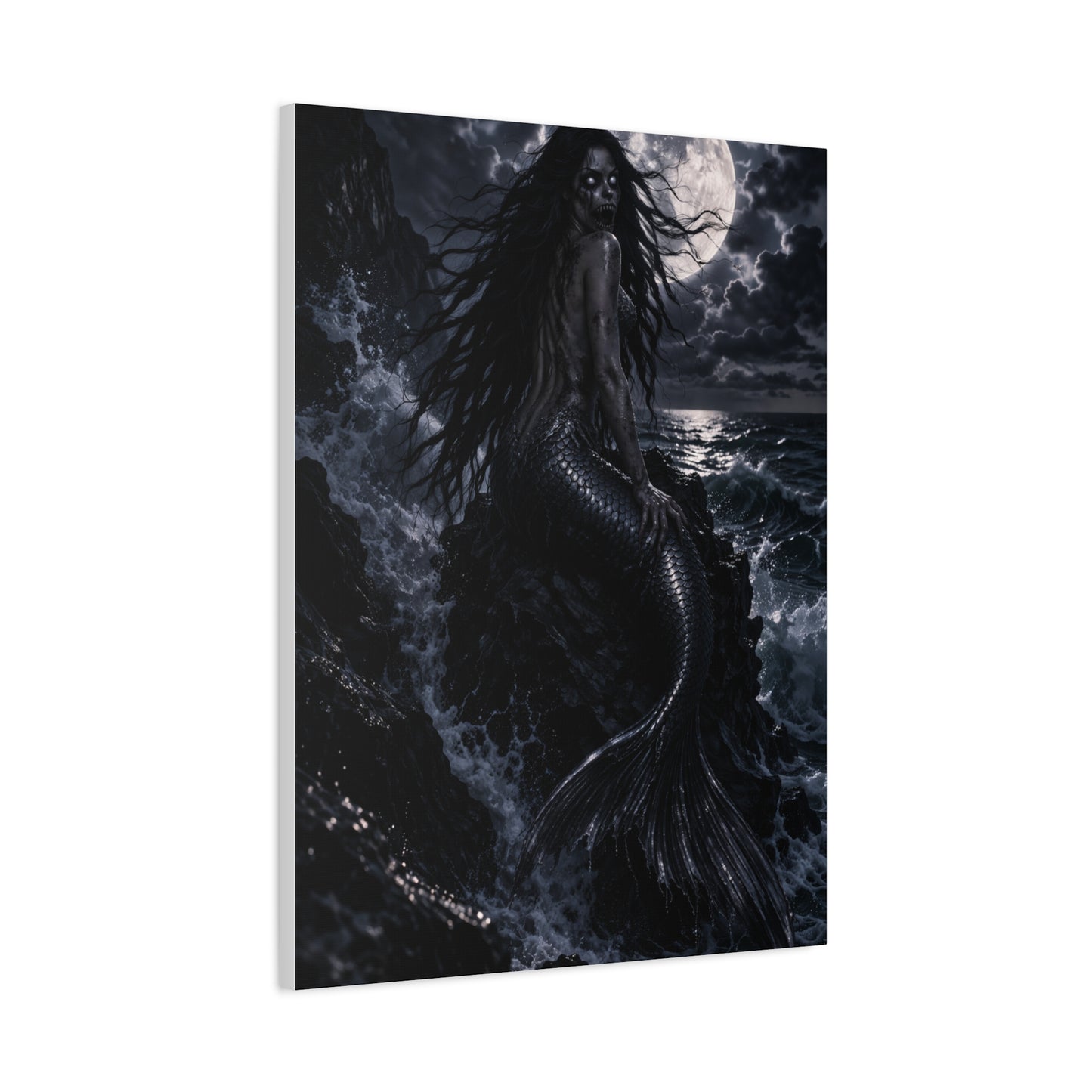 Moonlit Gothic Siren Darkness Wall Art & Canvas Print