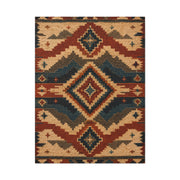 Navajo Inspired Geometric Textile Southwest Wall Art & Canvas Print