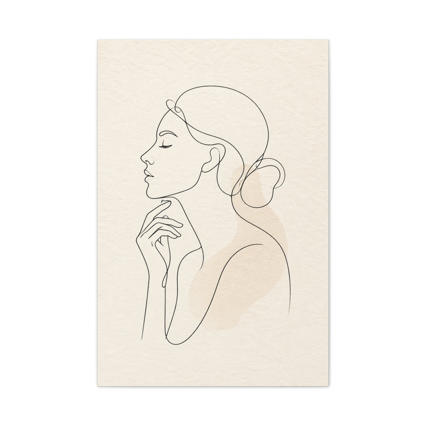 Minimal Continuous Line Portrait Wall Art & Canvas Print