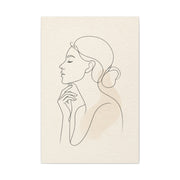 Minimal Continuous Line Portrait Wall Art & Canvas Print