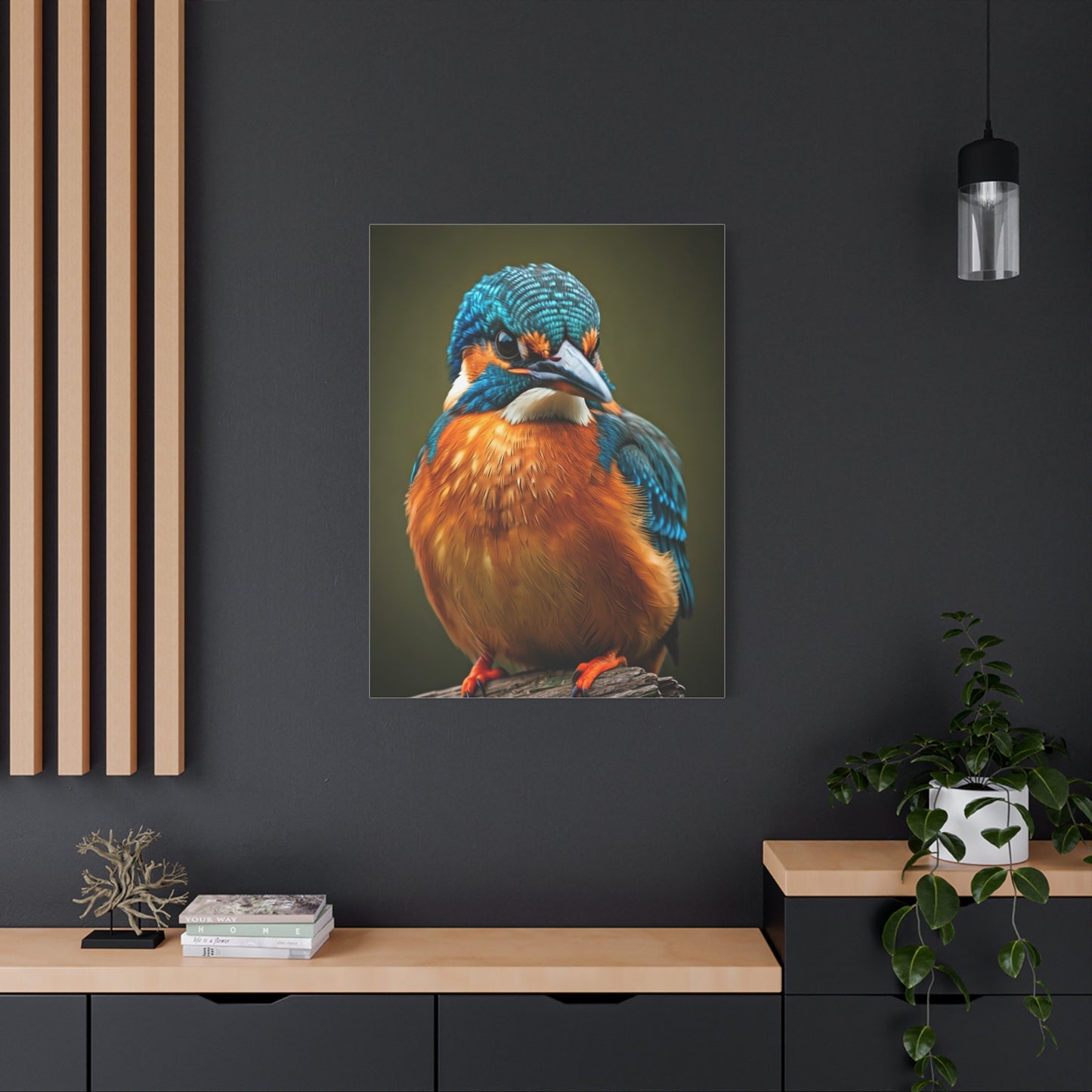 Tender Kingfisher Moment Wall Art & Canvas Prints