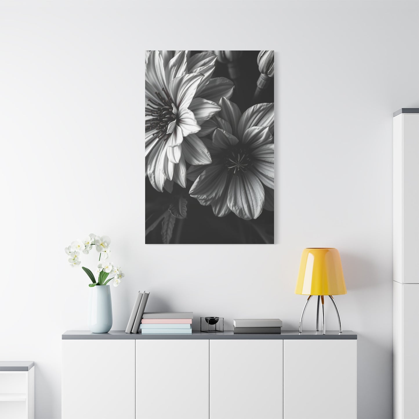 Opulent Petals in Duotone Wall Art & Canvas Print