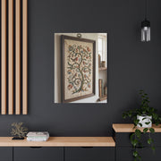Framed Folk Tree Embroidery Study Wall Art & Canvas Print