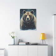 Winter Storm Grizzly Bear Portrait Wall Art & Canvas Prints