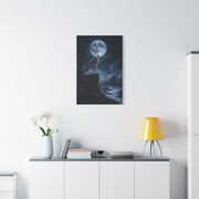 Full Moon Howling Wolf Ridge Scene Wall Art & Canvas Print