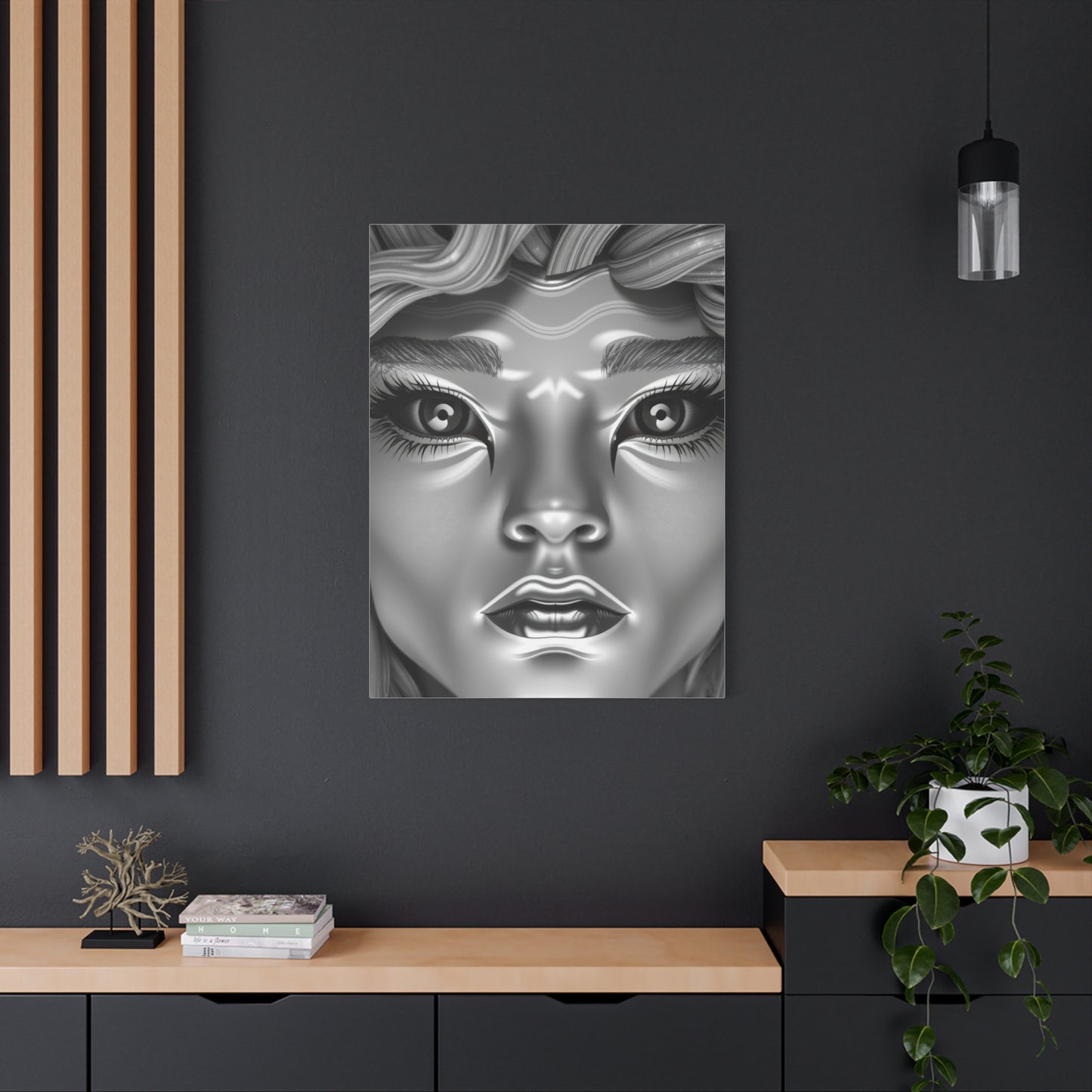 Gray & White Art Supreme Canvas Wall Art & Canvas Print