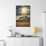 Sunbreak Over the Old Barn Wall Art & Canvas Prints