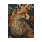 William Morris Style Ornamental Fox Wall Art & Canvas Print