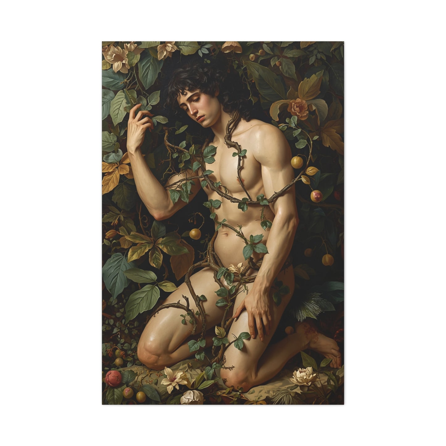 Classical Garden Male Figure Wall Art & Canvas Print