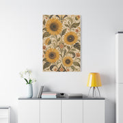 Ornate Floral Sunflower Tapestry Wall Art & Canvas Print