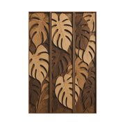 Layered Monstera Wood Panel Tropical Wall Art & Canvas Print