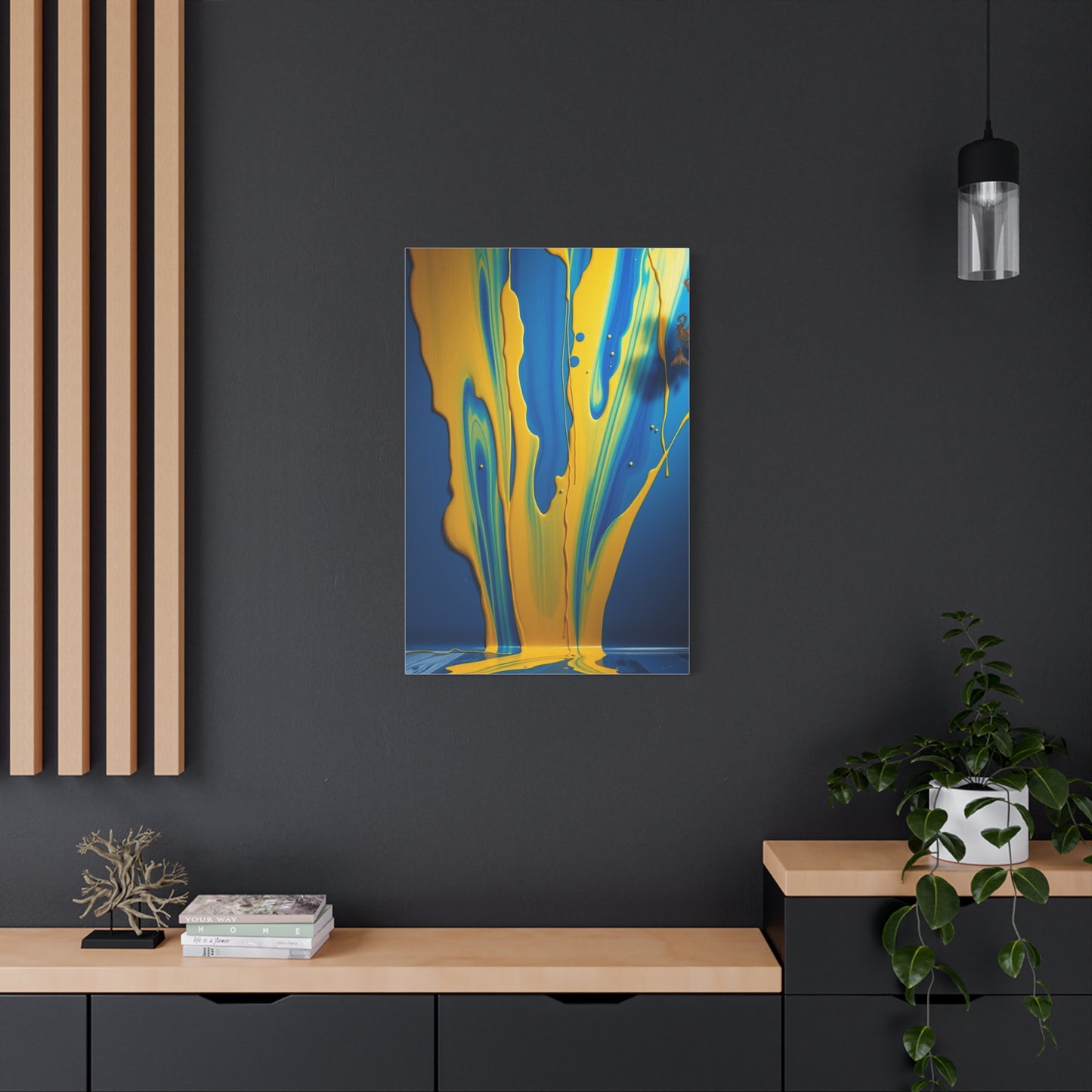 Blue & Yellow Art Premium Gallery Wall Art & Canvas Print