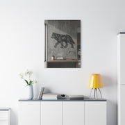 Geometric Line Wolf Wall Sculpture Panel Wall Art & Canvas Print