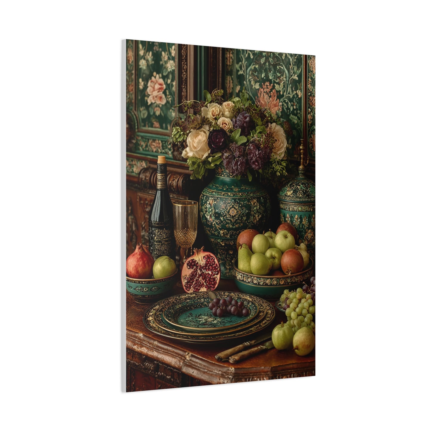 Ornamental Heritage Dining Still Life Wall Art & Canvas Print