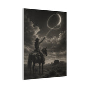 Cowgirl Moon Lasso Silhouette Scene Wall Art & Canvas Print