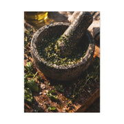 Rustic Herb Mortar and Pestle Wall Art & Canvas Print