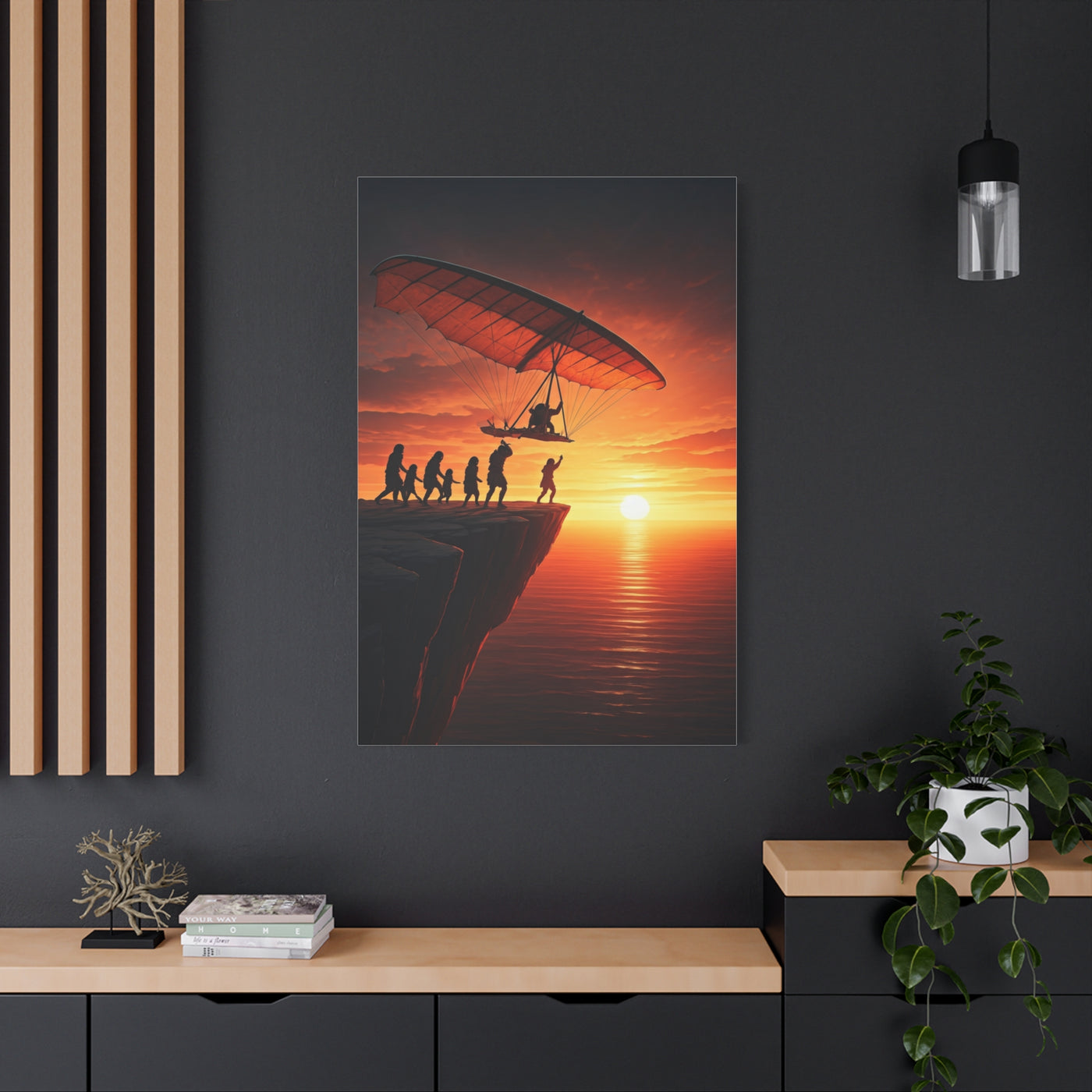 Cliffside Takeoff Into the Sunset Wall Art & Canvas Prints
