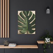 Minimal Monstera Leaf Botanical Tropical Wall Art & Canvas Print
