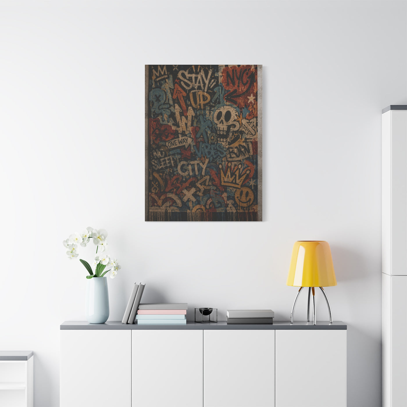 Graffiti Tapestry Collage Street Wall Art & Canvas Print