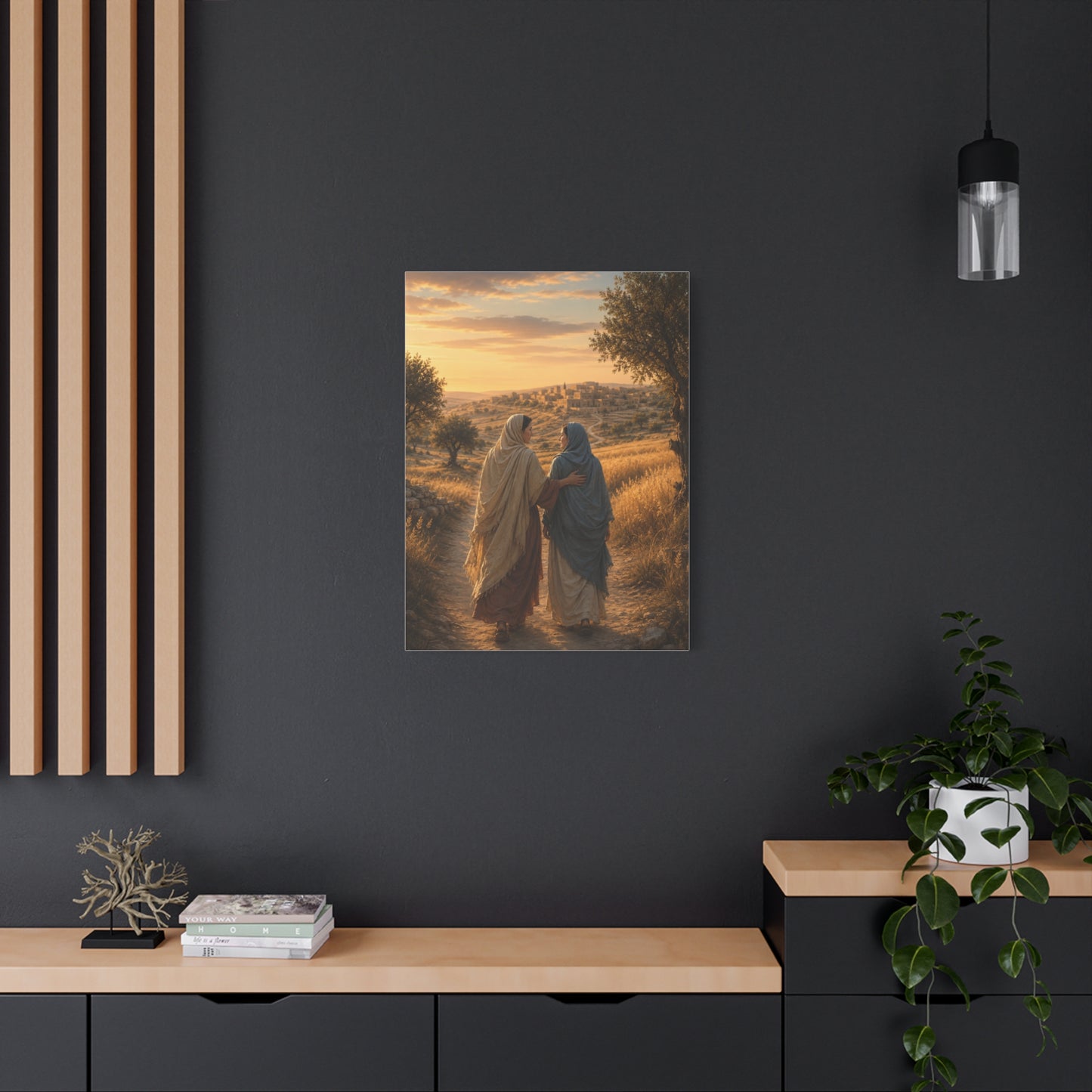 Golden Journey Companionship Landscape Wall Art & Canvas Print