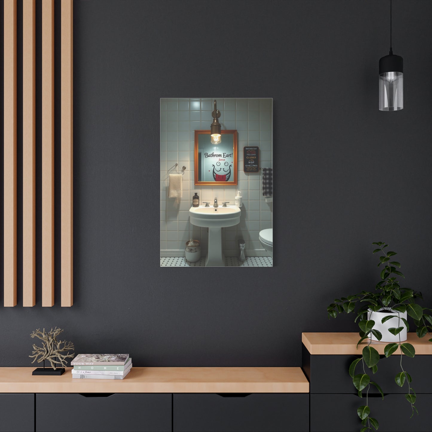 Bathroom Humor Art Refined Canvas Wall Art & Canvas Print