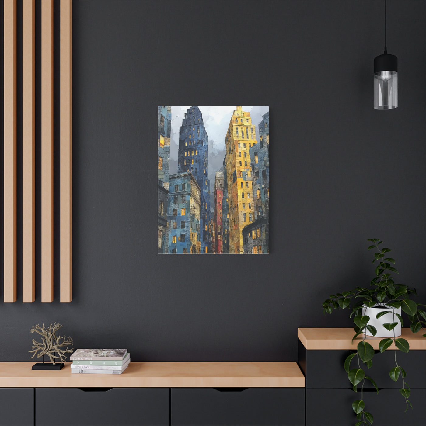 Urban Skyline Collage Composition Wall Art & Canvas Print