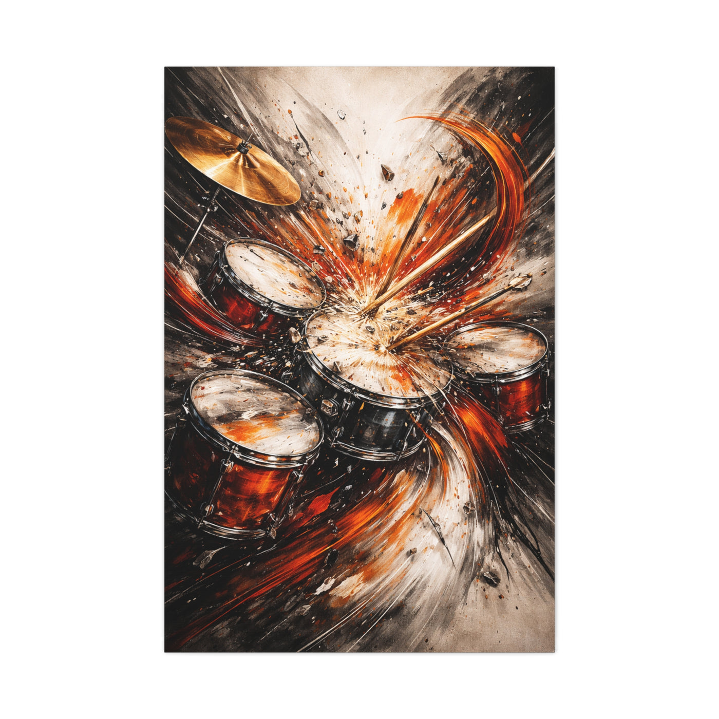Percussion Energy Motion Painting Wall Art & Canvas Print