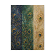 Peacock Feather Triptych Harmony Wall Art & Canvas Print