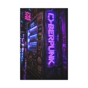 Cyberpunk Neon Vending Machine Street Wall Art & Canvas Print