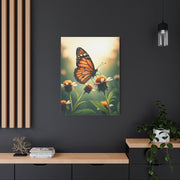 Monarch Butterfly On Wildflower Bloom Wall Art & Canvas Prints