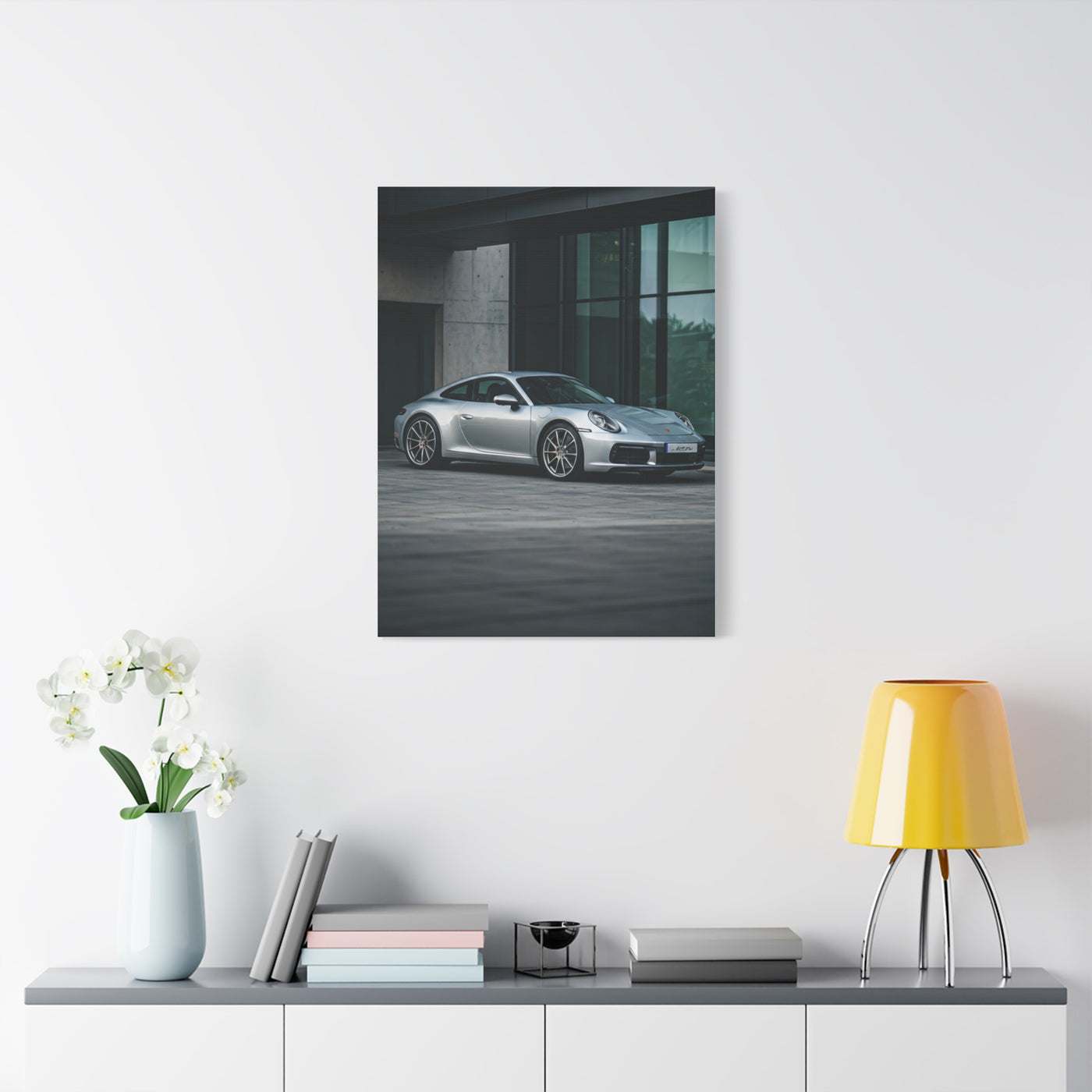 Porsche 911 Modern Courtyard Elegance Wall Art & Canvas Prints