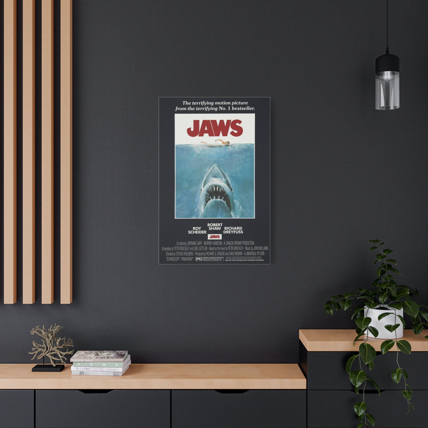 Jaws Movie Poster Wall Art & Canvas Print