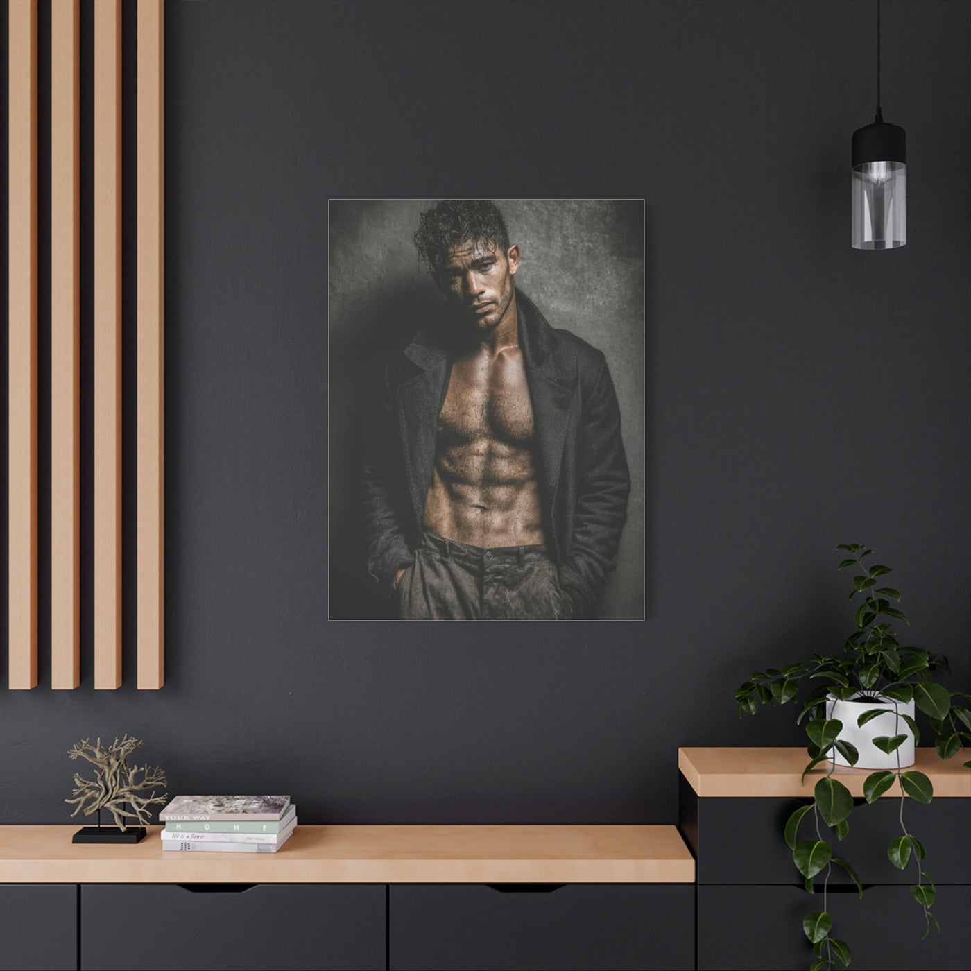 Muscular Male Editorial Portrait Wall Art & Canvas Print