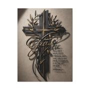 Grace Cross Metal Scripture Wall Art & Canvas Print